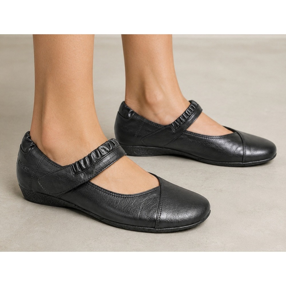 Taos Mary Jane Flats Metallic Leather Comfort Shoe Sz 39 US 8 8.5 Office Travel - Picture 13 of 13